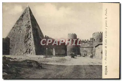 Cartes postales Roma Piramide Di Caio Cestio e Porta S Paolo