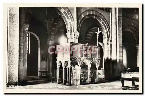 Cartes postales Milano Basilica di S Ambrogio L&#39Ambone col Sarcofage Romano