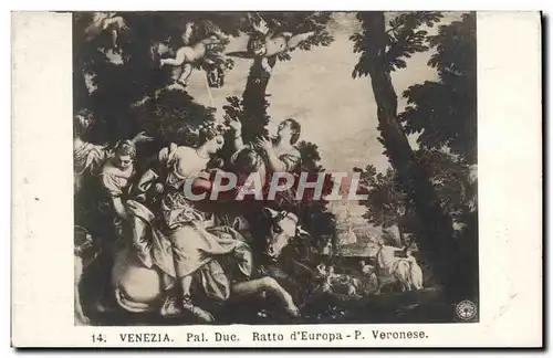 Cartes postales Venezia Pal Duc Ratto D&#39Europa Pa Veronese