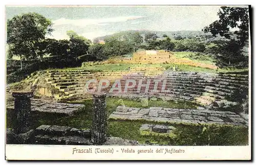 Cartes postales Frascati Tuscolo Veduta Generale Dell&#39Anfiteatro