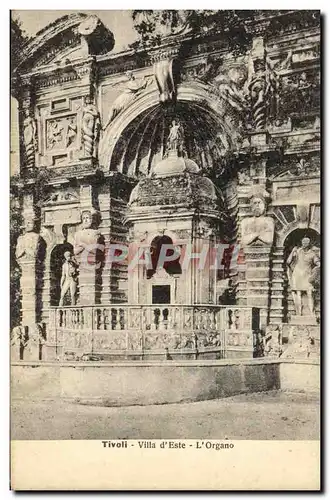 Cartes postales Tivoli Villa D'Este L'Organo