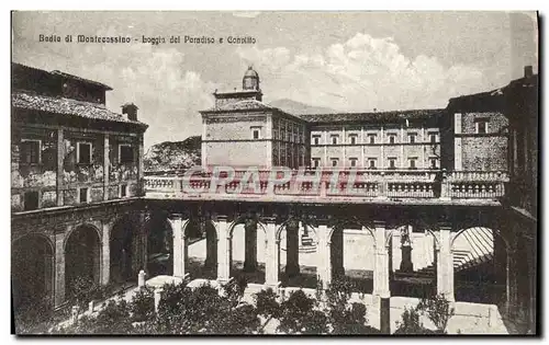 Cartes postales Badia Di Montecassino Loggia Del Paradiso E Convitto