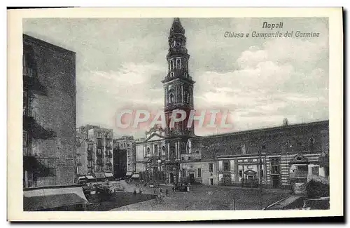 Ansichtskarte AK Napoli Chiesa E Campanile Del Carmine