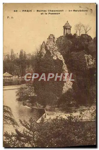 Ansichtskarte AK Paris Buttes Chaumont Le Belvedere Et Le Passeur