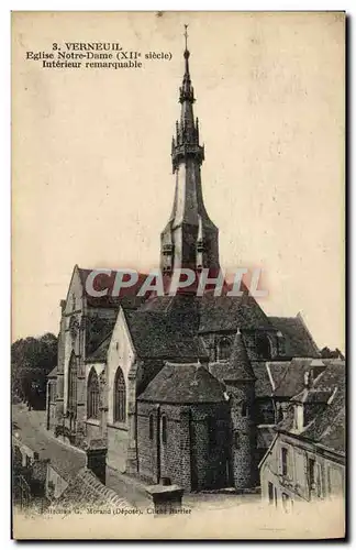 Cartes postales Verneuil Eglise Notre Dame Interieur Remarquable