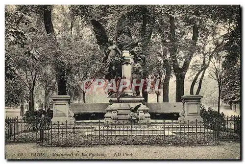 Cartes postales Paris Monument De La Fontaine Moliere Lion