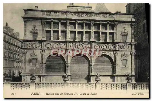 Cartes postales Paris Maison Dite De Francois 1er Cours La Reine