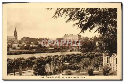 Ansichtskarte AK Sable Sur Sarthe La Ville Vue Du Jardin