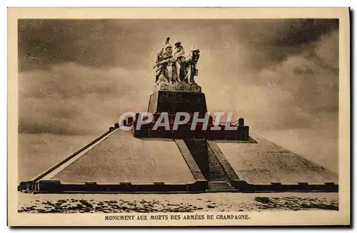 Cartes postales Monument Aux Morts Des Armees De Champagne Militaria