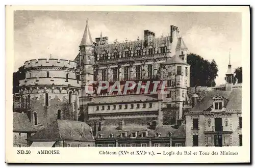 Cartes postales Amboise Chateau Logis Du Roi Et Tour Des minimes