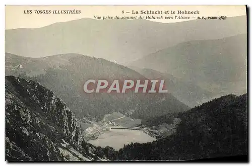 Ansichtskarte AK Les Vosges Illustrees La Schlucht Et Le Hohneck Vue Prise Du Sommet Du Hohneck Vers l&#39alsace