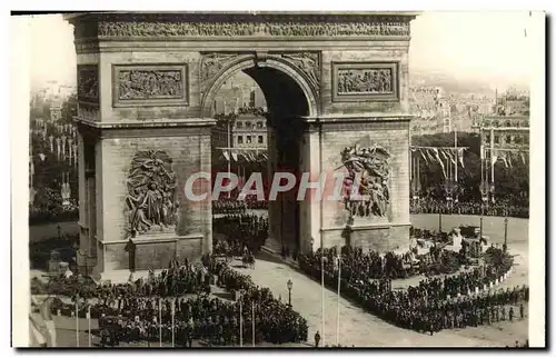 Cartes postales Paris Arc de Triomphe Militaria Defile