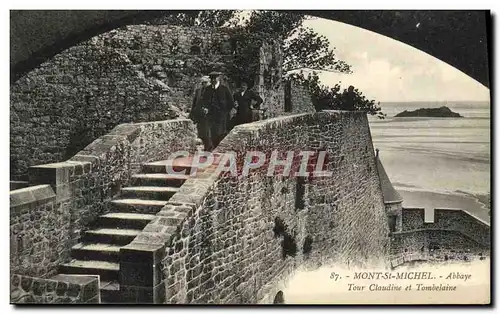 Ansichtskarte AK Mont St Michel Abbaye Tour Claudine Et Tombelaine