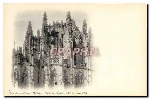 Cartes postales Abbaye Du Mont Saint Michel Abside De l'Eglise