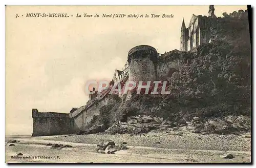 Cartes postales Mont St Michel La Tour Du Nord Et La Tour Boucle