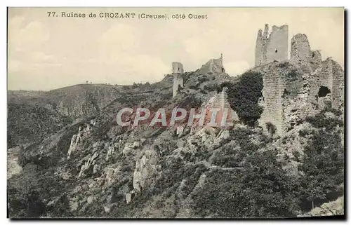 Cartes postales Ruines De Crozant cote Ouest