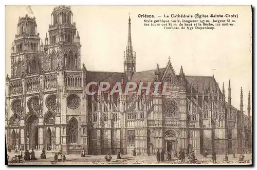 Cartes postales Orleans La Cathedrale Eglise Ste Croix