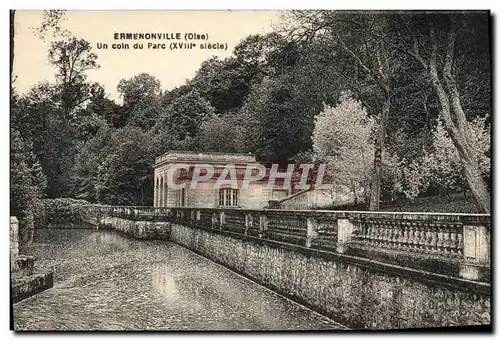 Ansichtskarte AK Ermenonville Un Coin Du Parc