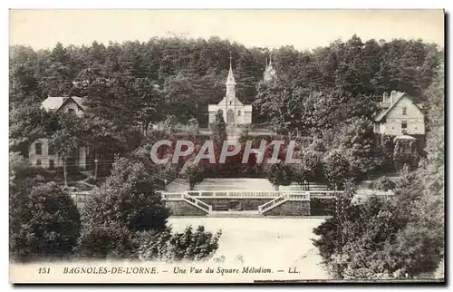 Ansichtskarte AK Bagnoles De L&#39Orne Une Vue Du Square Melodion