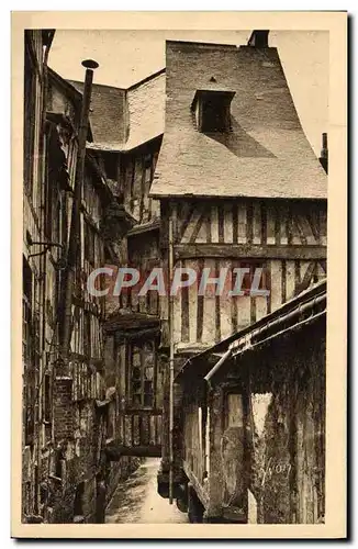 Cartes postales La Douce France De Rouen Au Havre Caudebec En Caux Vieilles Maisons rue De La Boucherie