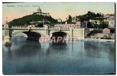 Cartes postales Torino Ponte nuouo Umbert I