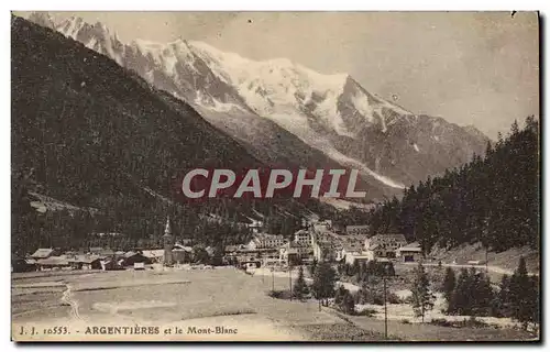 Cartes postales Argemtieres et le Mont Blanc