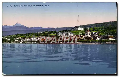 Cartes postales Evian les Bains et la Dent d&#39Oche