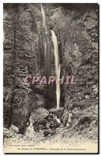 Cartes postales Route de Thones Cascade de la Belle Inconnue