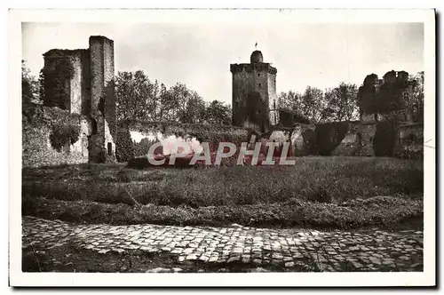 Moderne Karte Blandy les Tours Donjon Tour des gardes Tour des archives