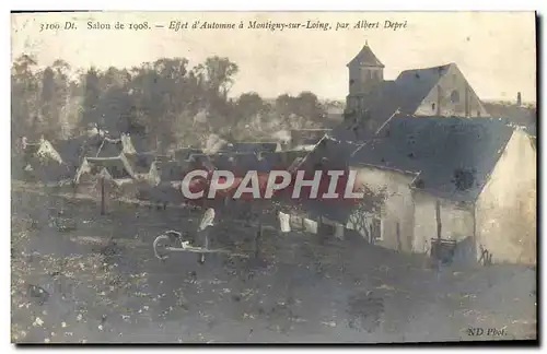 Cartes postales Salon 1908 Effet d&#39automne a Montigny sur Loing Albert Depre