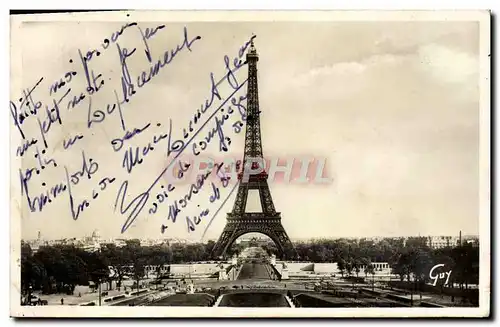 Cartes postales moderne Paris La Tour Eiffel et les jardins du Palais de Chaillot