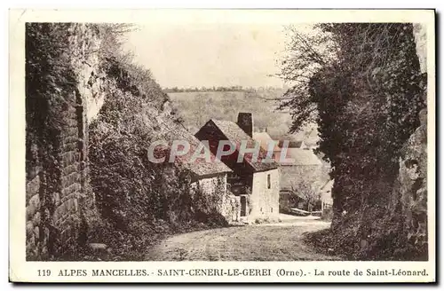 Ansichtskarte AK Alpes Mancelles Saint Ceneri Le Gerei La route de Saint Leonard