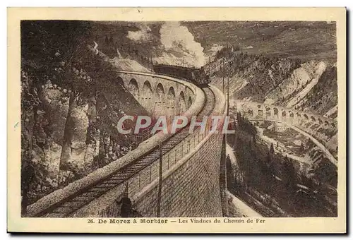 Cartes postales De Morez a Morbier Les viaducs du Chemin de Fer Train