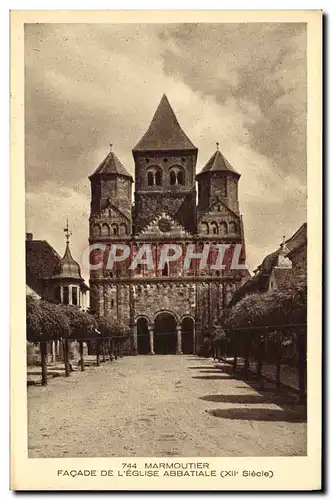 Cartes postales Marmoutier Facade De L&#39eglise Abbatiale