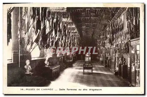 Ansichtskarte AK Musee De L&#39armee Salle Turenne ou des drapeaux Militaria Paris