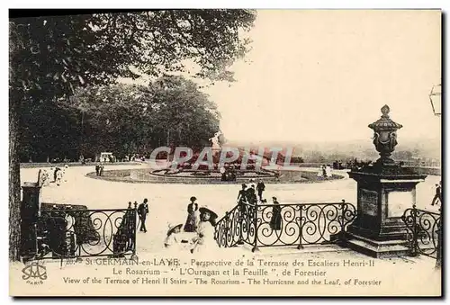 Cartes postales Saint Germain en Laye Perspective de la Terrasse des Escaliers Henri II Le rosarium L&#39ouragan