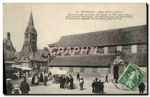 Cartes postales Honfleur Eglise Sainte Catherine Eglise Marche