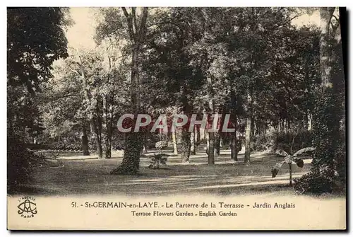 Cartes postales Saint Germain en Laye Le Parterre de la Terrasse Jardin Anglais Terrace Flowers Garden