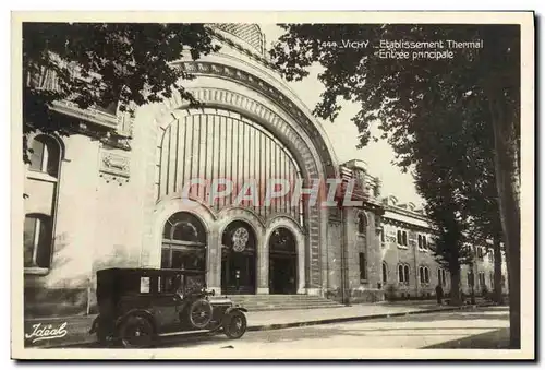 Cartes postales Vichy Etablissement Thermal Entree principale Automobile