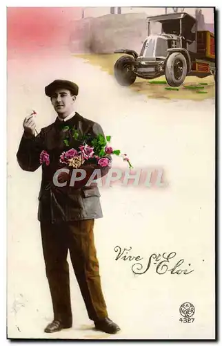 Cartes postales Fantaisie Homme Camion St Eloi