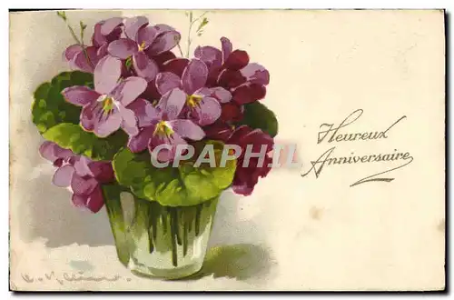 Cartes postales Fantaisie Fleurs