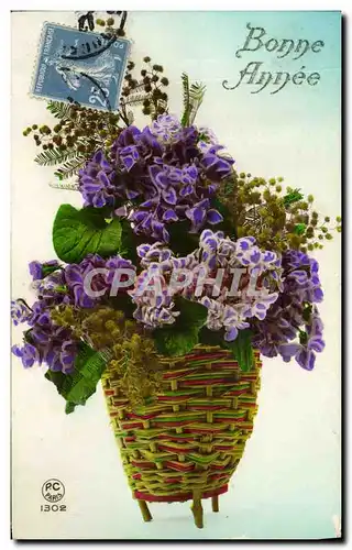 Cartes postales Bonne Annee Fleurs