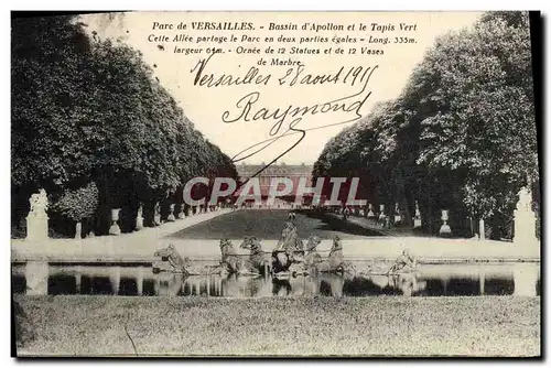 Ansichtskarte AK Parc de Versailles Bassin d&#39Apollon et le tapis vert