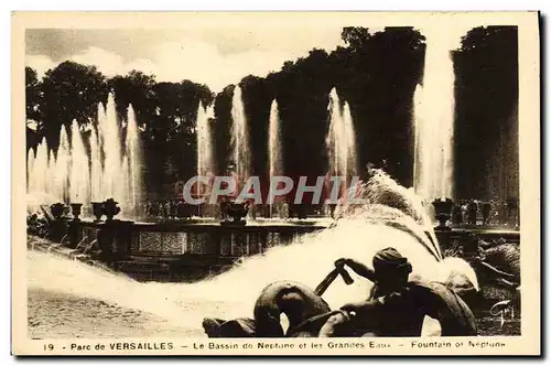 Cartes postales Parc de Versailles Le Bassin de Neptune et les grandes eaux