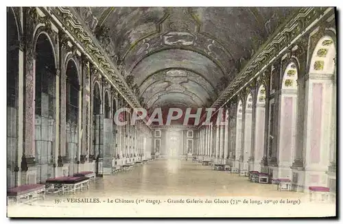 Cartes postales Versailles Le Chateau Grande Galerie des glaces