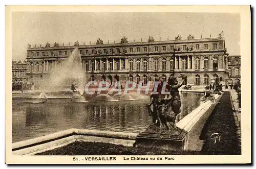 Cartes postales Versailles Le Chateau vu du Parc