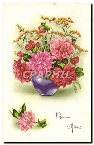 Cartes postales Bonne Annee Fleurs