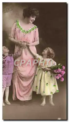 Cartes postales Fantaisie Femme Enfants