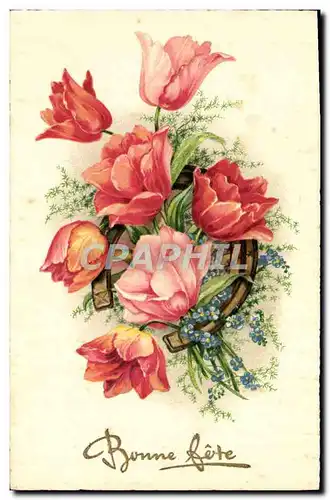 Cartes postales Fantaisie Fleurs