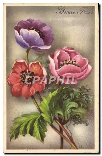 Cartes postales Fantaisie Fleurs